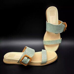 Dolce Vita GIANA Sage Synthetic Open Toe Strappy Slide Sandals Women’s Size 9M